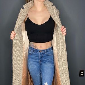 Vintage made in USA wool trench coat